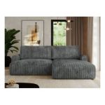 Narożnik TONO L - strona prawa - szary, sztruks