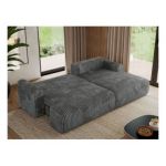 Narożnik TONO L - strona prawa - szary, sztruks