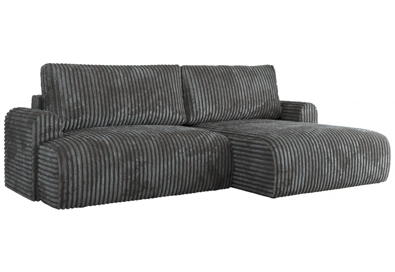 Narożnik TONO L - strona prawa - szary, sztruks