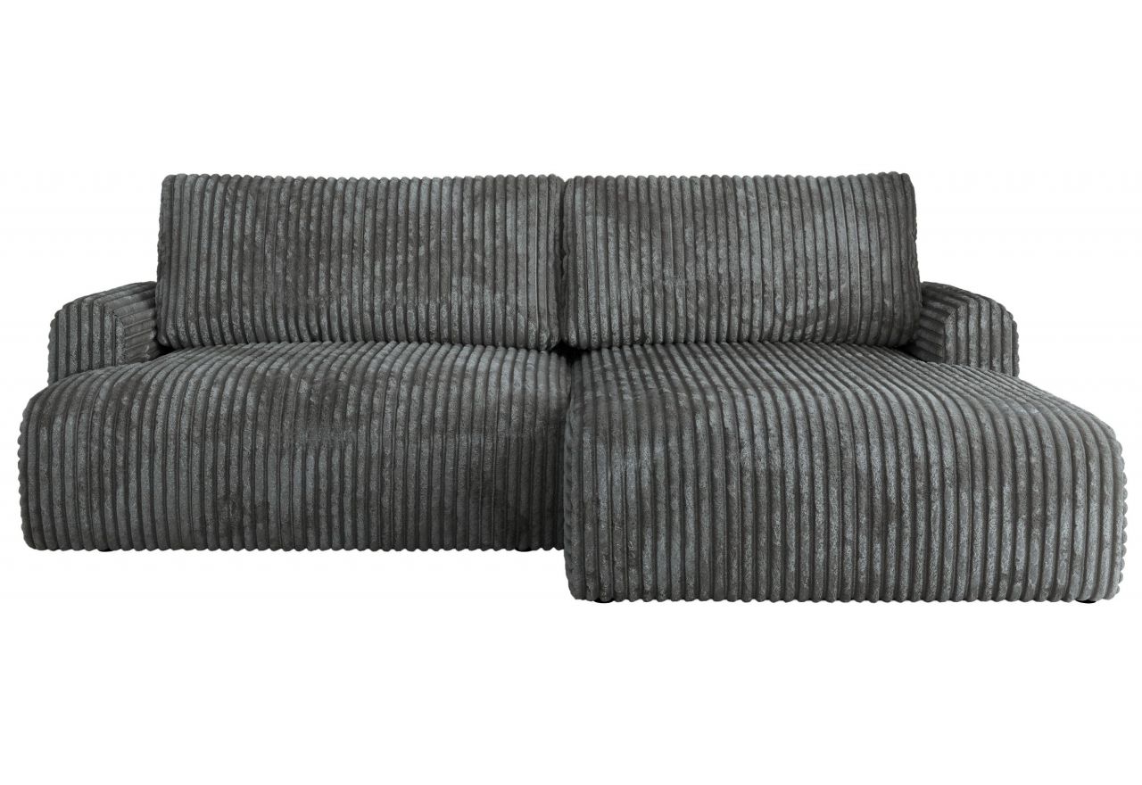 Narożnik TONO L - strona prawa - szary, sztruks