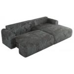 Narożnik TONO L - strona prawa - szary, sztruks