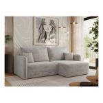 Narożnik MESTO L - strona prawa - jasnoszary, plusz