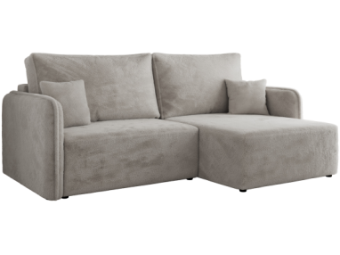 Narożnik MESTO L - strona prawa - jasnoszary, plusz