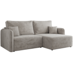 Narożnik MESTO L - strona prawa - jasnoszary, plusz