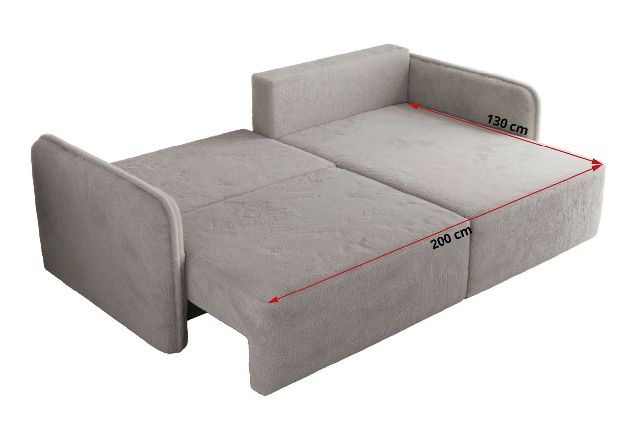 Narożnik MESTO L - strona prawa - jasnoszary, plusz