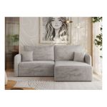 Narożnik MESTO L - strona prawa - jasnoszary, plusz