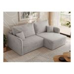 Narożnik MESTO L - strona prawa - jasnoszary, plusz