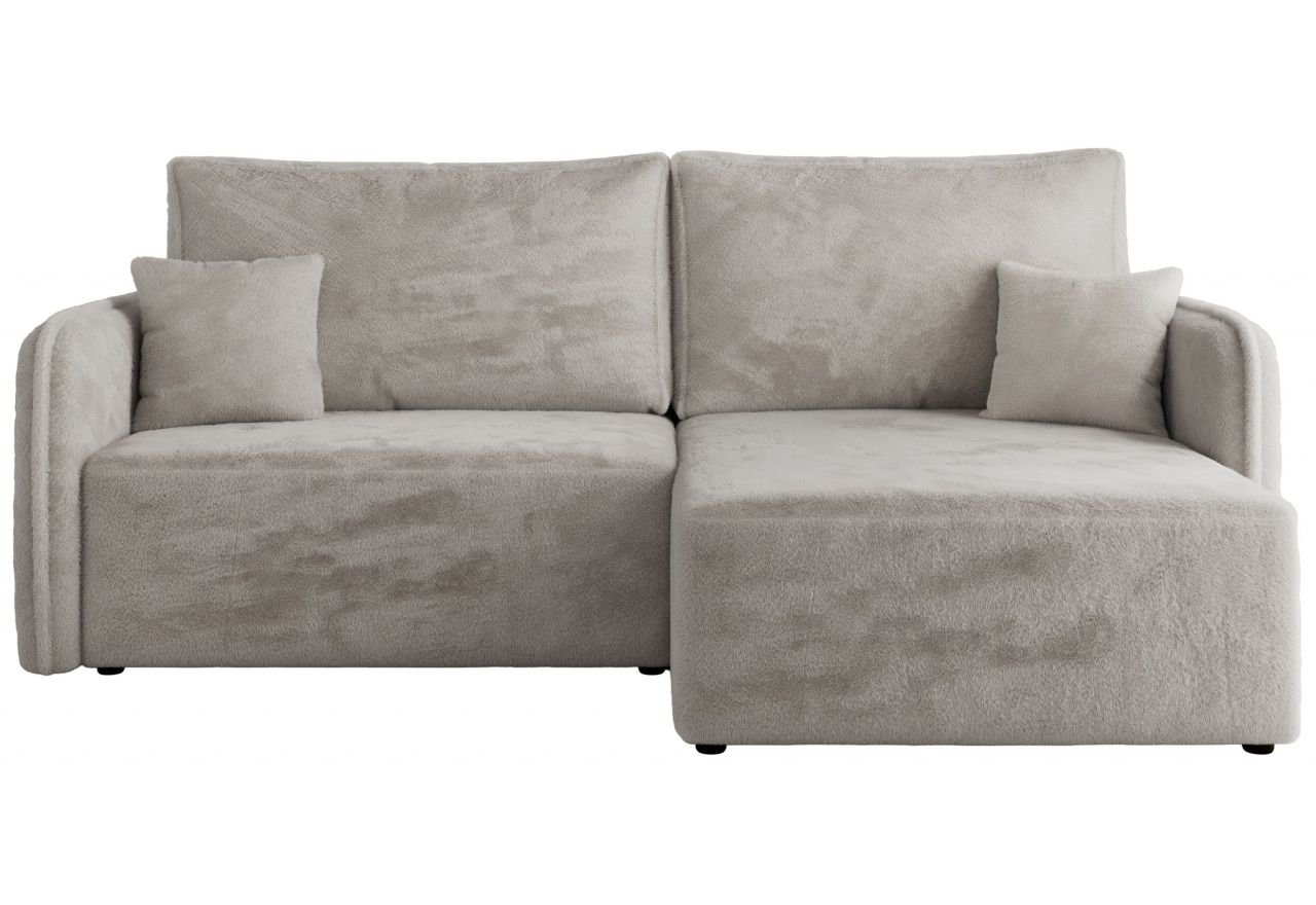 Narożnik MESTO L - strona prawa - jasnoszary, plusz