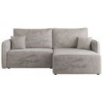 Narożnik MESTO L - strona prawa - jasnoszary, plusz