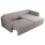 Narożnik MESTO L - strona prawa - jasnoszary, plusz