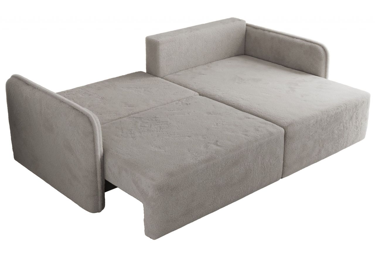 Narożnik MESTO L - strona prawa - jasnoszary, plusz