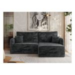 Narożnik MESTO L - strona prawa - ciemnoszary, plusz