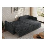 Narożnik MESTO L - strona prawa - ciemnoszary, plusz