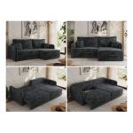 Narożnik MESTO L - strona prawa - ciemnoszary, plusz