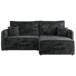 Narożnik MESTO L - strona prawa - ciemnoszary, plusz