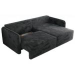 Narożnik MESTO L - strona prawa - ciemnoszary, plusz