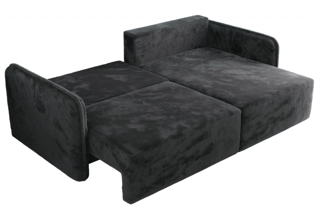 Narożnik MESTO L - strona prawa - ciemnoszary, plusz