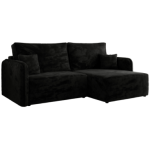 Narożnik MESTO L - strona prawa - czarny, plusz