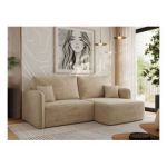 Narożnik MESTO L - strona prawa - beżowy, plusz