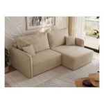 Narożnik MESTO L - strona prawa - beżowy, plusz