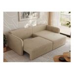 Narożnik MESTO L - strona prawa - beżowy, plusz