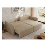 Narożnik MESTO L - strona prawa - beżowy, plusz