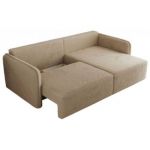 Narożnik MESTO L - strona prawa - beżowy, plusz