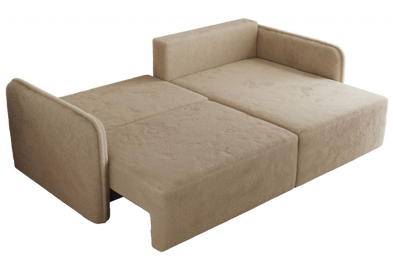 Narożnik MESTO L - strona prawa - beżowy, plusz