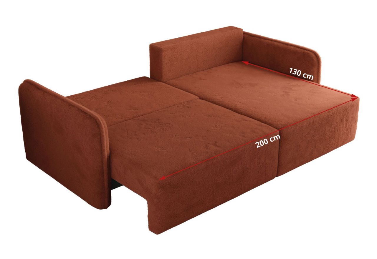 Narożnik MESTO L - strona prawa - pomarańczowy, plusz