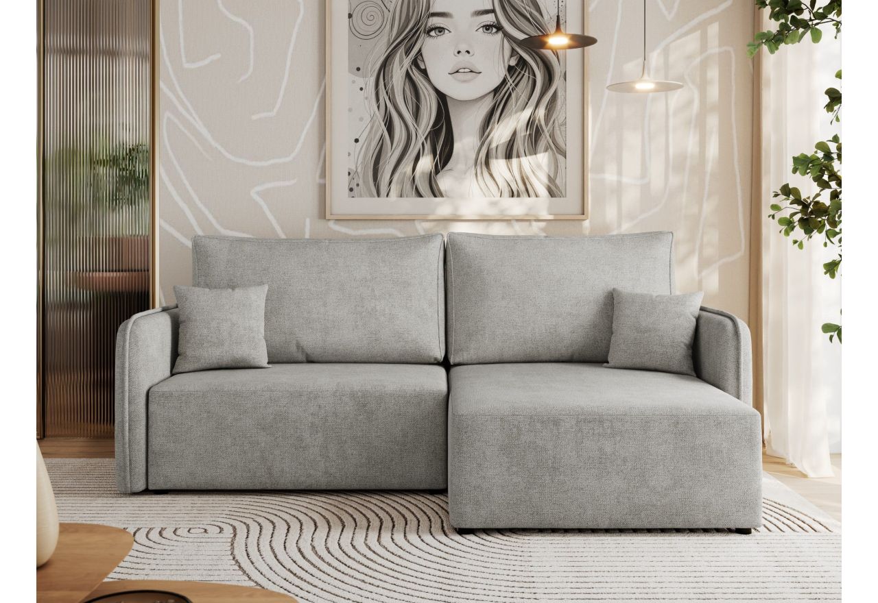 Narożnik MESTO L - strona prawa - jasnoszary, struktura