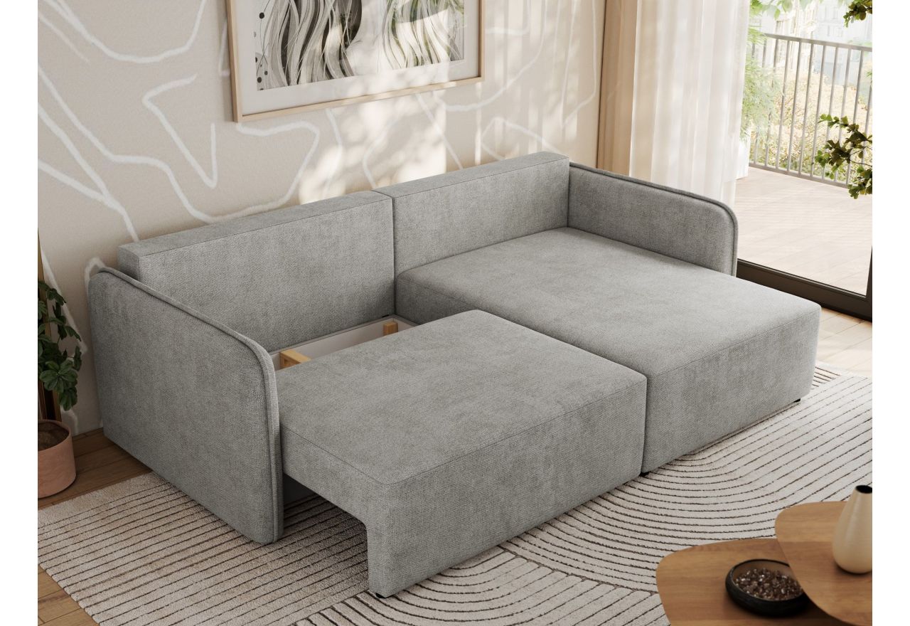 Narożnik MESTO L - strona prawa - jasnoszary, struktura