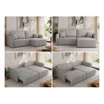 Narożnik MESTO L - strona prawa - jasnoszary, struktura