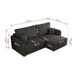 Narożnik MESTO L - strona prawa - ciemnoszary, struktura