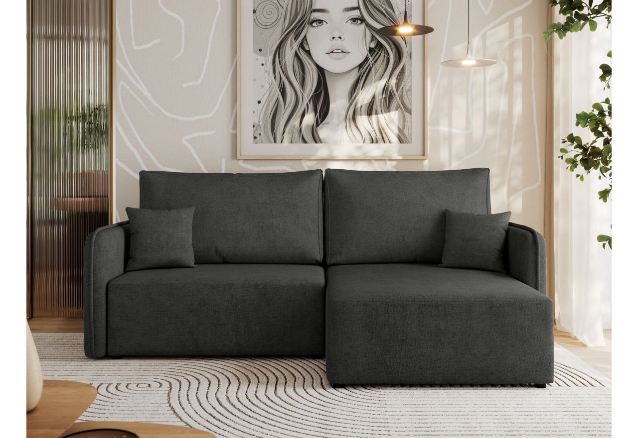 Narożnik MESTO L - strona prawa - ciemnoszary, struktura