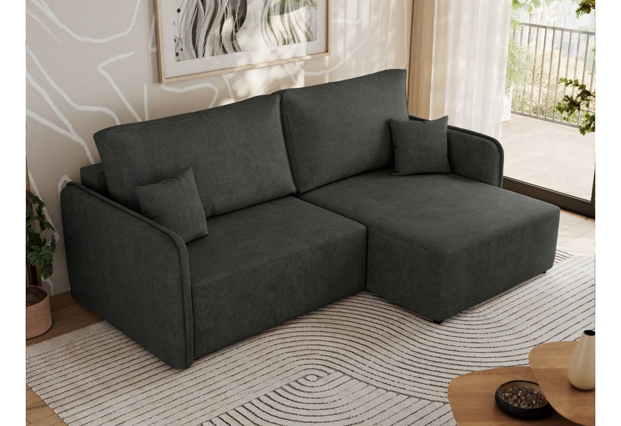 Narożnik MESTO L - strona prawa - ciemnoszary, struktura