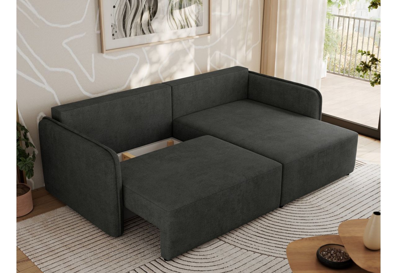 Narożnik MESTO L - strona prawa - ciemnoszary, struktura