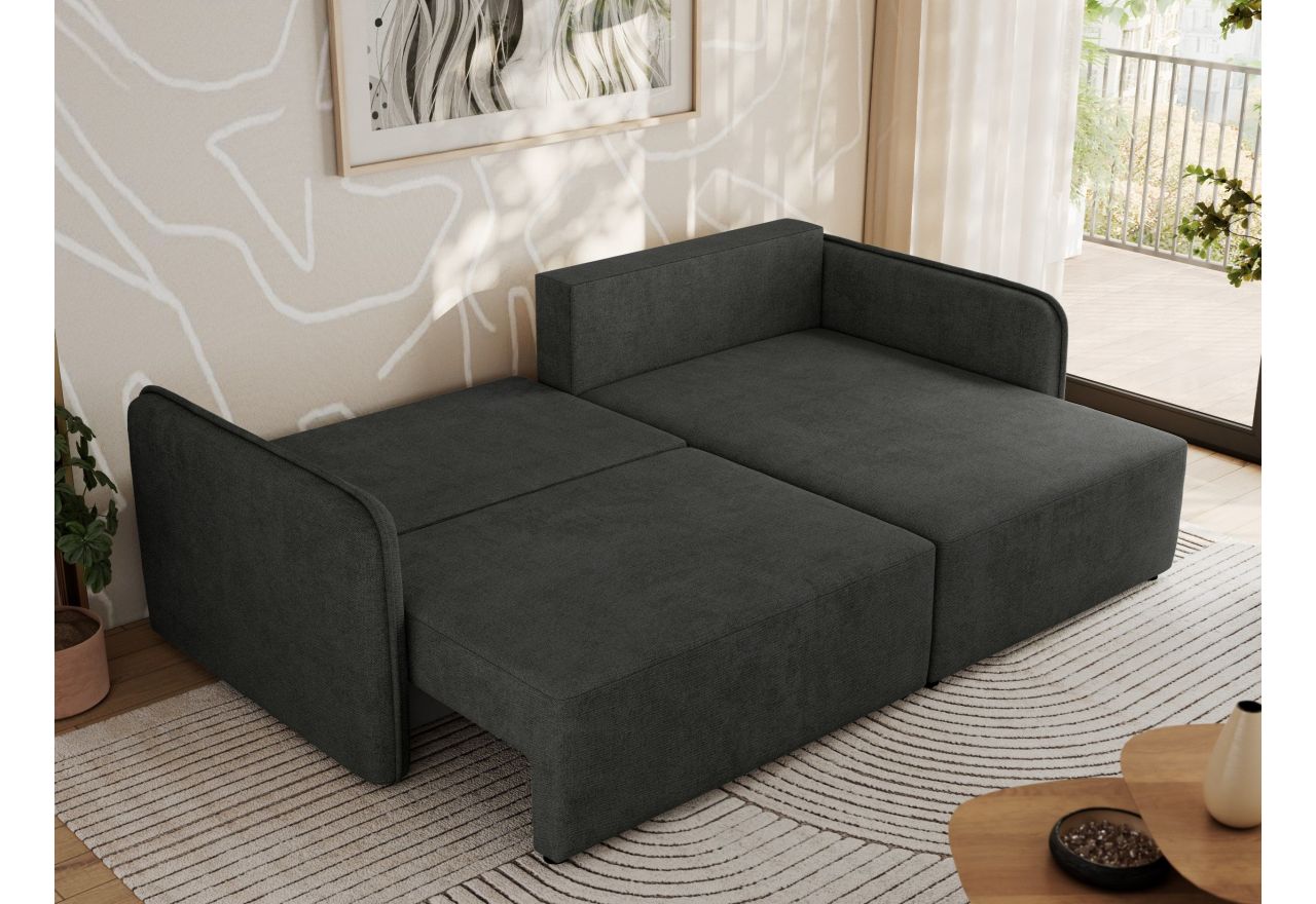 Narożnik MESTO L - strona prawa - ciemnoszary, struktura