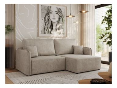 Narożnik MESTO L - strona prawa - beżowy, struktura