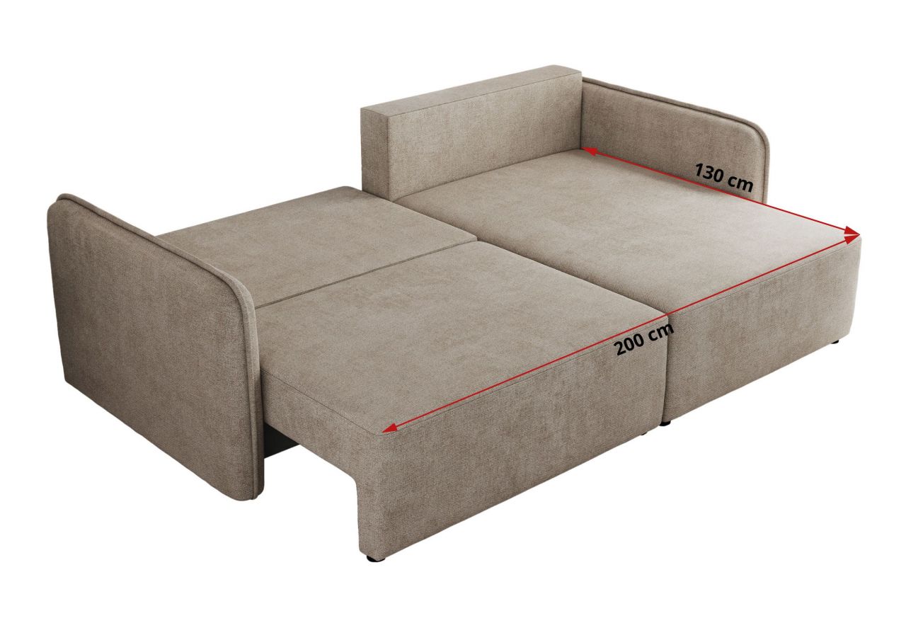 Narożnik MESTO L - strona prawa - beżowy, struktura