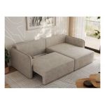 Narożnik MESTO L - strona prawa - beżowy, struktura