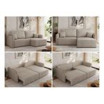 Narożnik MESTO L - strona prawa - beżowy, struktura