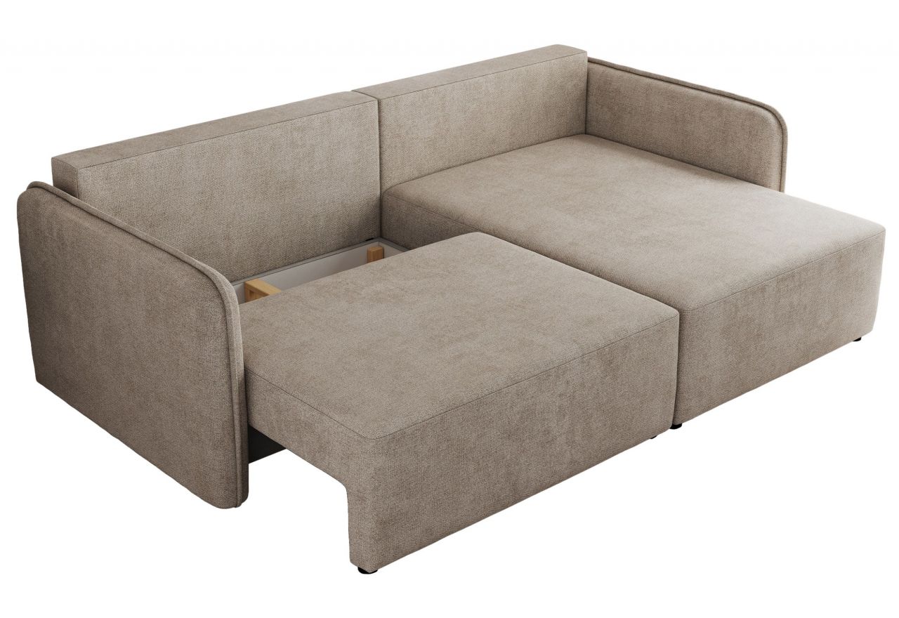 Narożnik MESTO L - strona prawa - beżowy, struktura