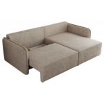 Narożnik MESTO L - strona prawa - beżowy, struktura