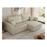 Narożnik MESTO L - strona prawa - beżowy, welvet