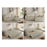 Narożnik MESTO L - strona prawa - beżowy, welvet