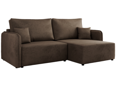 Narożnik MESTO L - strona prawa - brązowy, welvet