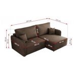 Narożnik MESTO L - strona prawa - brązowy, welvet