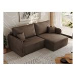 Narożnik MESTO L - strona prawa - brązowy, welvet