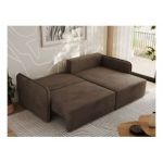 Narożnik MESTO L - strona prawa - brązowy, welvet