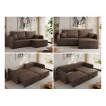 Narożnik MESTO L - strona prawa - brązowy, welvet